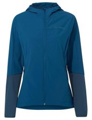 Kurtka damska Moab Jacket IV. Niebieskie kurtki do biegania Vaude, s, bez wzorów, z materiału, z kapturem, rowerowe. Za 519.00 zł.