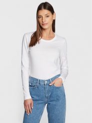 Calvin Klein Bluzka Smooth K20K205337 Biały Regular Fit. Białe bluzki Calvin Klein, s, bez wzorów, z bawełny, bez kołnierzyka, bez ramiączek. Za 99.99 zł.