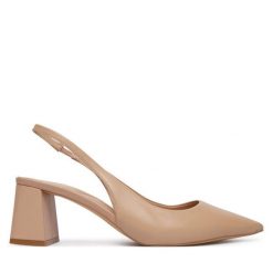 Czółenka Aldo. Brązowe czółenka Aldo, bez wzorów, bez obcasa, bez zapięcia. Za 379.99 zł.