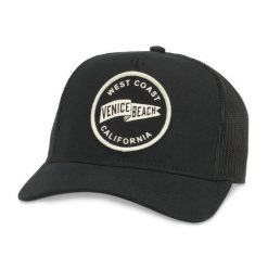 Czapka z daszkiem American Needle Valin Venice Beach Trucker - SMU679A-VENB. Czarne czapki z daszkiem American Needle, bez wzorów, sportowe. Za 79.00 zł.
