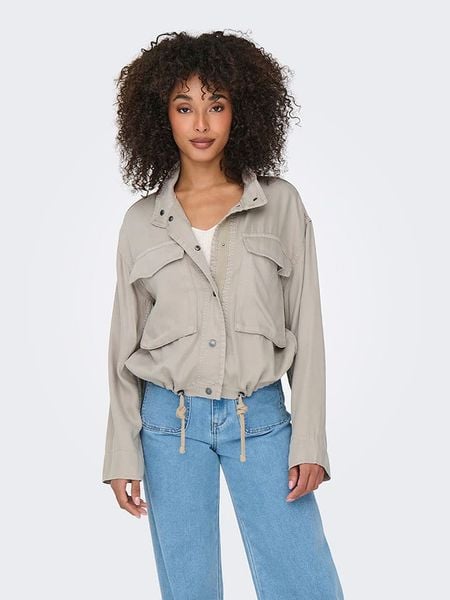 ONLY Kurtka przejściowa w kolorze szarym rozmiar: L. Szare kurtki ONLY, l, bez wzorów, z lyocellu, bez kaptura. Za 96.14 zł.