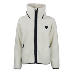 Polar z kapturem dla kobiet Peak Mountain Amay. Białe bluzy z polaru Peak Mountain, bez wzorów, z polaru, trekkingowe. Za 289.30 zł.