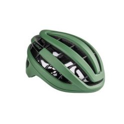 Kask rowerowy RAPIDO, zielony. Zielone okulary przeciwsłoneczne GIST, bez wzorów. Za 435.50 zł.