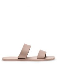 JENNY Klapki CT1011-5 Beżowy. Brązowe klapki Jenny, bez wzorów, z syntetyku, bez obcasa, bez zapięcia. Za 39.99 zł.