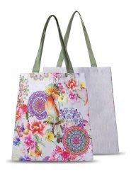 Hip Shopper bag "Bindi" w kolorze szarym ze wzorem - 40 x 45 cm rozmiar: 40x45 cm. Szare shopper bag Hip, bez wzorów, z materiału, na ramię, bez dodatków. Za 48.50 zł.