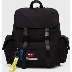 Fila plecak damski kolor czarny duży z aplikacją. Czarne plecaki Fila, z aplikacjami, do ręki, bez dodatków. Za 369.99 zł.