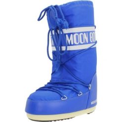 Buty MOON BOOT 14004400 075 Niebieski. Niebieskie buty trekkingowe Moon Boot, na zimę, z tkaniny, bez zapięcia. Za 831.99 zł.