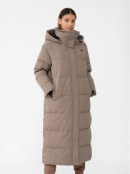 4F Kurtka puchowa 4FAW23TDJAF237 Brązowy Regular Fit. Brązowe kurtki 4f, na zimę, l, bez wzorów, z puchu, bez kaptura. Za 719.99 zł.