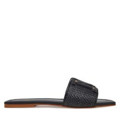 Klapki Guess. Czarne klapki Guess, z aplikacjami, bez obcasa, bez zapięcia. Za 1,139.00 zł.