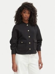 Tommy Hilfiger Bluza WW0WW48730 Czarny Relaxed Fit. Czarne bluzy Tommy Hilfiger, xl, bez wzorów, z bawełny, bez ramiączek, bez kaptura. Za 699.99 zł.