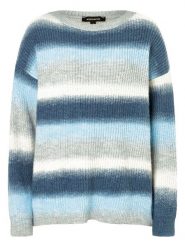 More & More Sweter w kolorze granatowo-błękitno-szarym rozmiar: 36. Niebieskie swetry More & More, bez wzorów, bez ramiączek. Za 135.17 zł.