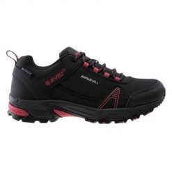 Buty trekkingowe damskie Hi-Tec Hapiter WP. Czarne buty trekkingowe Hi-tec, z materiału, bez zapięcia. W wyprzedaży za 199.00 zł.