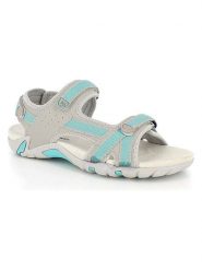 Kimberfeel Sandały "Jeannie" w kolorze szaro-turkusowym rozmiar: 40. Szare sandały Kimberfeel, bez wzorów, klasyczne, z otwartym noskiem, bez obcasa, bez zapięcia. Za 165.99 zł.