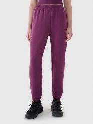 4F Spodnie dresowe w kolorze fioletowym rozmiar: XL. Różowe spodnie dresowe 4f, bez wzorów, z dresówki. Za 86.99 zł.