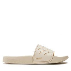 Klapki Puma. Brązowe klapki Puma, bez wzorów, sportowe, bez obcasa, bez zapięcia. Za 149.99 zł.