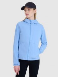 4F Kurtka softshell wiatroodporna membrana 5000 damska - granatowa XL. Niebieskie kurtki 4f, na zimę, m, bez wzorów, z dzianiny, z kapturem, windstopper. Za 159.99 zł.