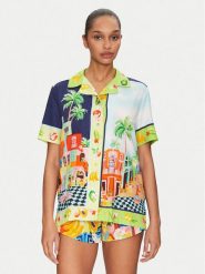 Seafolly Koszula Cuba 55440-TO Kolorowy Relaxed Fit. Koszule Seafolly, l, bez wzorów, z wiskozy, bez kołnierzyka, bez ramiączek. Za 409.99 zł.