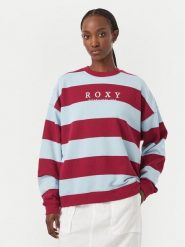 Roxy Bluza Strictly Stripes ERJFT05071 Bordowy Regular Fit. Czerwone bluzy bez kaptura Roxy, l, bez wzorów, z bawełny, bez kaptura. Za 279.99 zł.