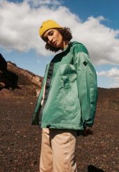 Lekka kurtka damska, oversize, J-FRESH. Zielone kurtki Volcano, na wiosnę, s, bez wzorów, z bawełny, sportowe, bez kaptura. Za 259.99 zł.