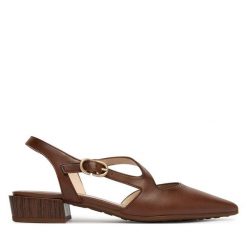 Czółenka Hispanitas. Brązowe czółenka Hispanitas, bez wzorów, bez obcasa, bez zapięcia. Za 609.99 zł.