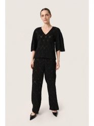 Soaked in Luxury Bluzka w kolorze czarnym rozmiar: M. Czarne bluzki Soaked in Luxury, m, bez wzorów, bez kołnierzyka, bez ramiączek. Za 152.99 zł.