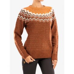 Sweter damski Fjallraven Ovik Knit Sweater. Brązowe swetry Fjällräven, xs, bez wzorów, sportowe, bez ramiączek. Za 706.99 zł.