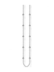 Thomas Sabo Srebrny naszyjnik - dł. 90 cm rozmiar: 90 cm. Szare naszyjniki thomas sabo, z materiału, srebrne. Za 124.95 zł.