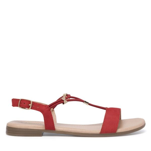 Sandały Lasocki. Brązowe sandały Lasocki, bez wzorów, bez obcasa, na słupku, bez zapięcia. Za 199.99 zł.