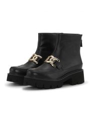 Ilse Jacobsen Skórzane botki w kolorze czarnym rozmiar: 40. Czarne botki Ilse Jacobsen, bez wzorów, bez obcasa, bez zapięcia. Za 266.03 zł.