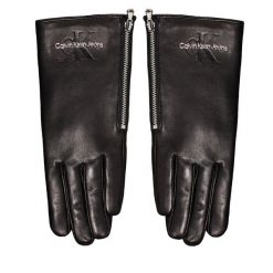 Rękawiczki Damskie Calvin Klein. Czarne rękawiczki Calvin Klein, bez wzorów. Za 199.99 zł.