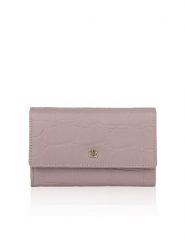 Bellicci Skórzany portfel "Velora" w kolorze fioletowym - 17 x 10 x 3 cm rozmiar: onesize. Różowe portfele Bellicci, bez wzorów, z materiału. Za 100.99 zł.