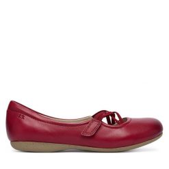Baleriny Josef Seibel. Czerwone baleriny Josef Seibel, bez wzorów, bez obcasa, bez zapięcia. Za 389.99 zł.