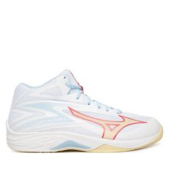 Buty halowe Mizuno. Białe buty sportowe lifestyle Mizuno, bez wzorów, bez zapięcia. Za 319.99 zł.