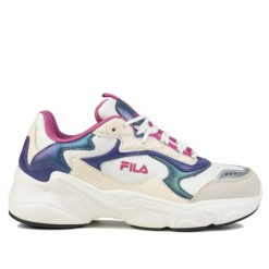 Buty sneakersy sportowe damskie Fila COLLENE CB WMN. Białe buty treningowe Fila, bez wzorów, bez zapięcia. Za 209.00 zł.