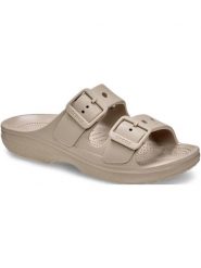 Klapki Crocs Saturday Sandal W Damskie. Brązowe klapki Crocs, bez wzorów, bez obcasa, bez zapięcia. Za 199.99 zł.