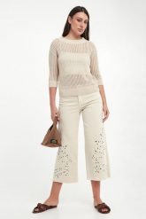 Jeansy damskie ażurowe JOSEPH RIBKOFF JEANS. Jeansy Joseph Ribkoff, xxs, w ażurowe wzory, z jeansu. Za 839.00 zł.