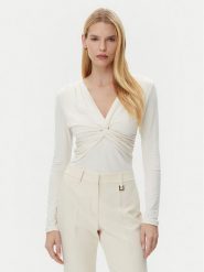 BOSS Bluzka Eulori 50534546 Beżowy Slim Fit. Brązowe bluzki Boss, xl, bez wzorów, z wiskozy, bez kołnierzyka, bez ramiączek. Za 429.99 zł.