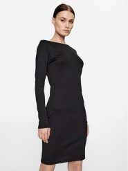 Hugo Sukienka codzienna Naretha 50498632 Czarny Slim Fit. Czarne sukienki Hugo, na co dzień, xl, bez wzorów, z syntetyku, bez kołnierzyka, bez ramiączek, proste. Za 679.00 zł.