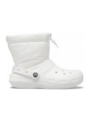 Crocs Kalosze w kolorze białym rozmiar: 41/42. Białe kalosze Crocs, bez wzorów, z materiału, z okrągłym noskiem, bez zapięcia. Za 242.13 zł.
