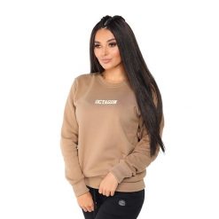 Bluza dresowa bez kaptura damska Octagon Little. Brązowe bluzy OCTAGON, xl, bez wzorów, z dresówki, casualowe, bez ramiączek, bez kaptura. Za 94.99 zł.