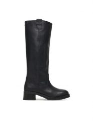 Steve Madden Kozaki Banner SM11003092 Czarny. Czarne kozaki Steve Madden, bez wzorów, ze skóry, bez obcasa, na płaskiej podeszwie, bez zapięcia. Za 689.99 zł.
