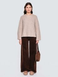 BIG STAR Sweter w kolorze beżowym rozmiar: S/M. Brązowe swetry BIG STAR, m, bez wzorów, retro, bez ramiączek. Za 139.99 zł.