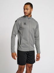 Bluza sportowa dla dorosłych Hummel Core XK Poly Zip Sweat. Czarne bluzy z kapturem Hummel, l, bez wzorów, z dresówki, bez kaptura, na golfa. Za 161.00 zł.