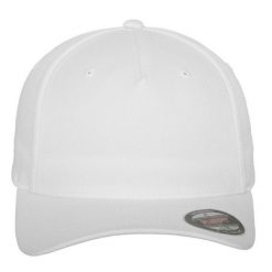 Czapka Z Daszkiem Z 5 Panelami. Białe czapki z daszkiem FLEXFIT, bez wzorów. Za 67.99 zł.