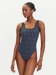 Tommy Hilfiger Strój kąpielowy UW0UW05905 Granatowy. Niebieskie stroje jednoczęściowe Tommy Hilfiger, bez wzorów, z syntetyku. Za 439.99 zł.