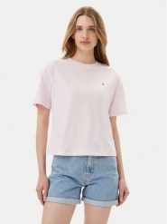 Tommy Hilfiger T-Shirt UW0UW05763 Różowy Regular Fit. Czerwone t-shirty Tommy Hilfiger, s, bez wzorów, z bawełny, bez kołnierzyka, bez ramiączek. Za 129.99 zł.