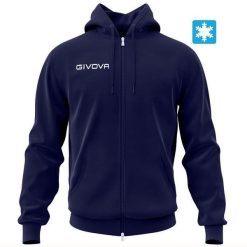 Bluza sportowa Givova King niebieska. Niebieskie bluzy z kapturem Givova, na zimę, xl, bez wzorów, z bawełny, bez kaptura, do biegania. Za 105.07 zł.