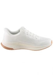 Buty sportowe damskie Skechers Bobs Squad 4 Stapl. Białe buty treningowe Skechers, bez wzorów, z materiału, bez zapięcia. Za 309.99 zł.