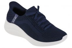 Buty sportowe Sneakersy damskie, Skechers Slip-Ins Ultra Flex 3.0 - Brilliant. Niebieskie buty treningowe Skechers, bez wzorów, z materiału, przed kostkę, bez zapięcia, trekkingowe. Za 289.99 zł.