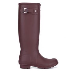 Kalosze Hunter. Czerwone kalosze Hunter, bez wzorów, bez zapięcia. Za 419.99 zł.